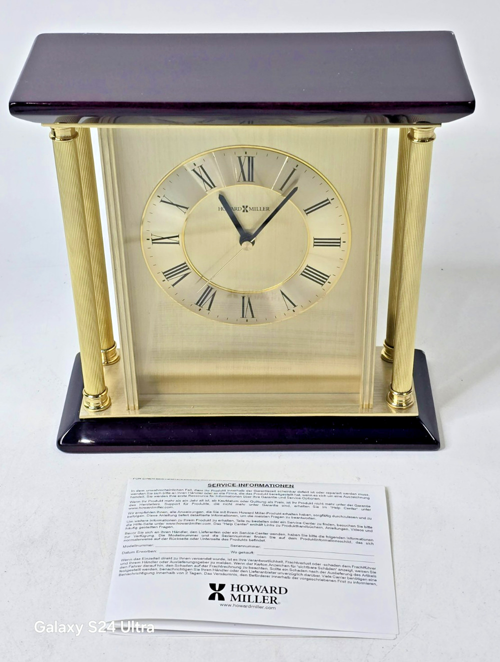 Howard Miller 645-391 Carlton Mantle Clock NEW IN OPEN BOX